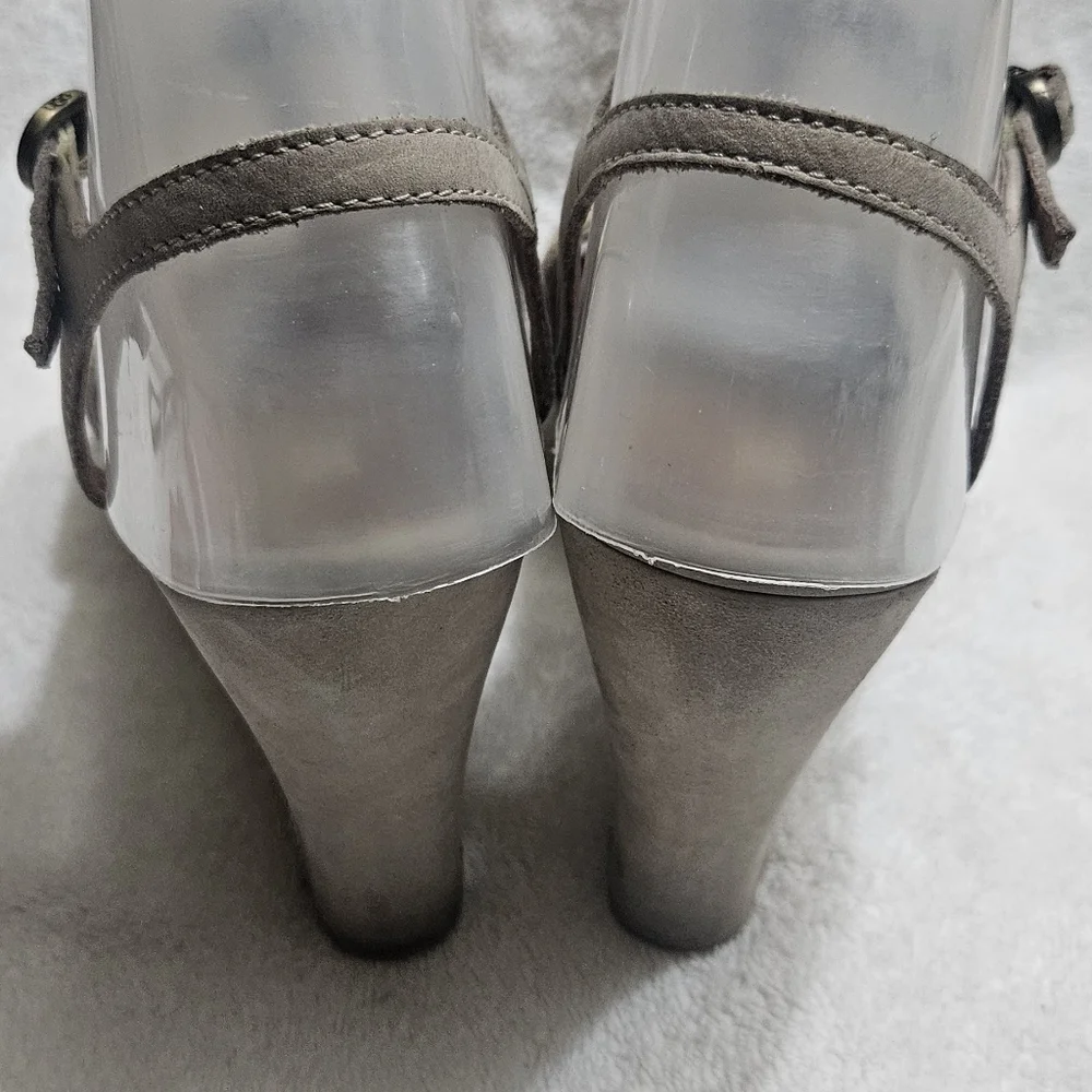 UGG Australia Fitchie Platform Wedge Sandals 1006844 Oyster Tan beige size 8
